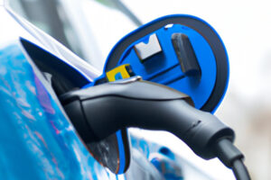 Electric Car Being Charged